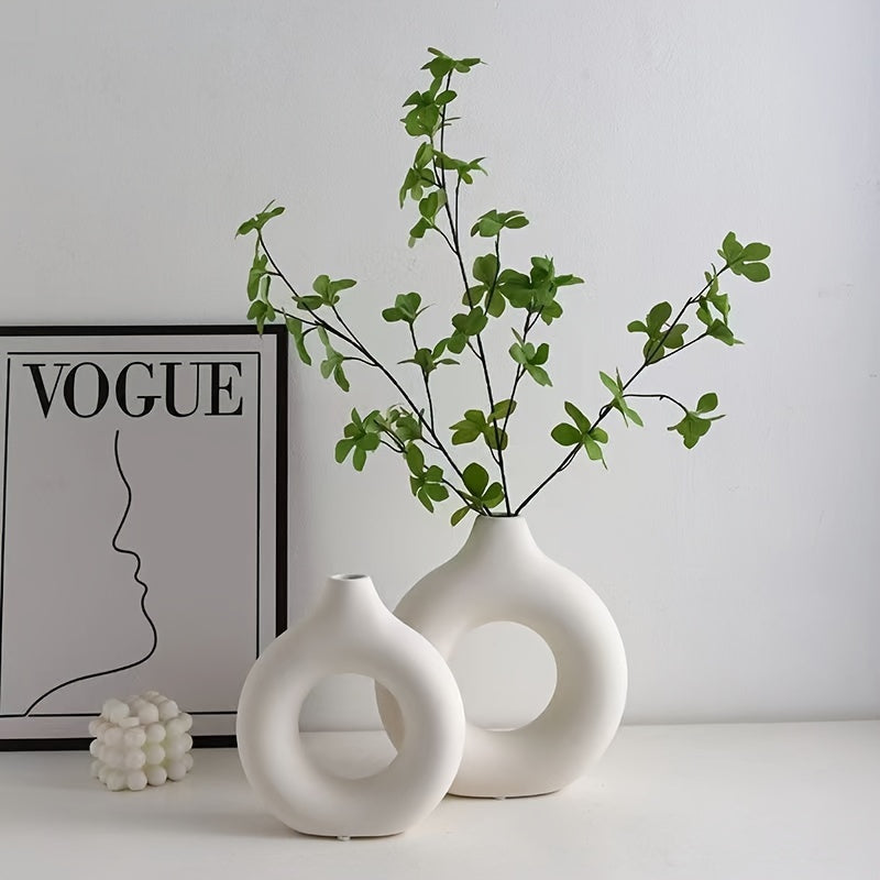 Vase en plastique chic en forme de beignet