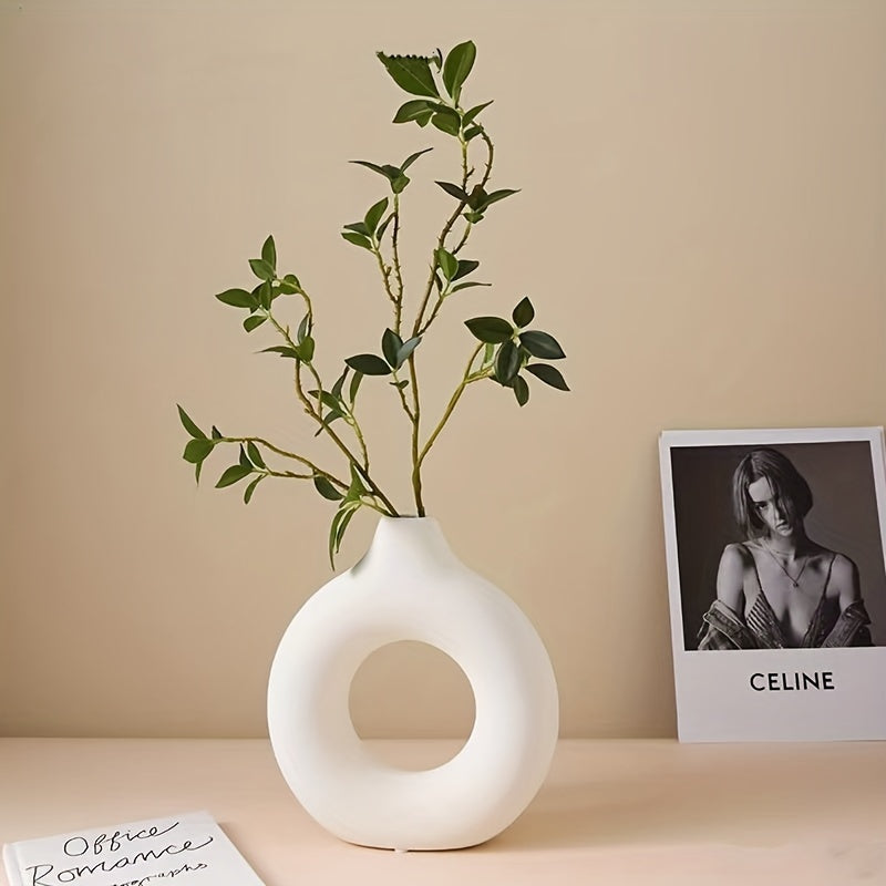 Vase en plastique chic en forme de beignet