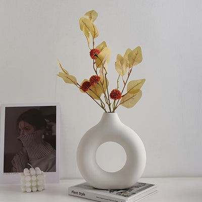 Vase en plastique chic en forme de beignet