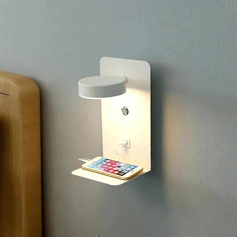 Lampe de chevet multifonction avec chargeur sans fil intégré