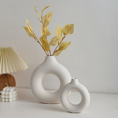 Vase en plastique chic en forme de beignet