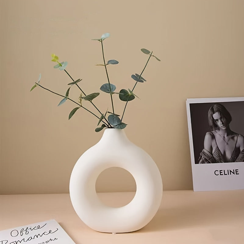 Vase en plastique chic en forme de beignet